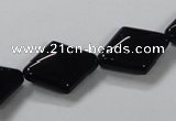 CAB769 15.5 inches 15*20mm rhombic black agate gemstone beads