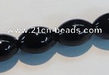 CAB818 15.5 inches 13*18mm rice black agate gemstone beads wholesale