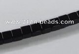 CAB834 15.5 inches 6*6mm cube black agate gemstone beads wholesale