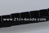 CAB835 15.5 inches 10*10mm cube black agate gemstone beads wholesale