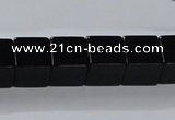 CAB836 15.5 inches 12*12mm cube black agate gemstone beads wholesale