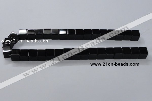 CAB836 15.5 inches 12*12mm cube black agate gemstone beads wholesale