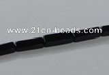 CAB839 15.5 inches 4*12mm cuboid black agate gemstone beads wholesale