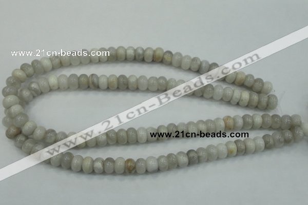 CAB901 15.5 inches 6*10mm rondelle natural crazy agate beads wholesale