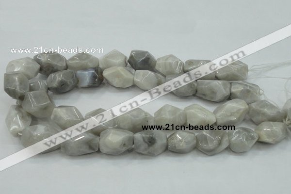 CAB905 15.5 inches 16*25mm nugget natural crazy agate beads wholesale