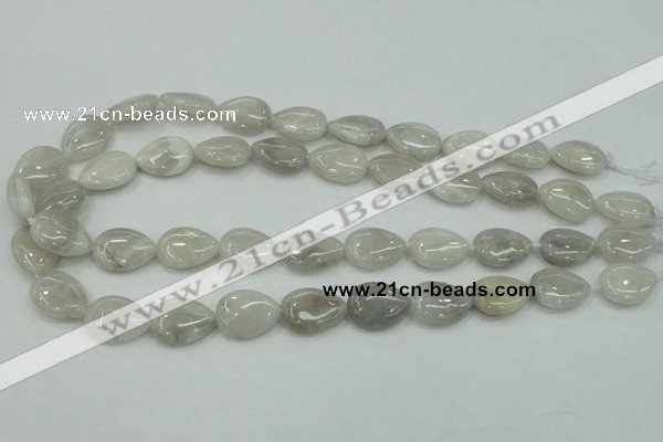 CAB908 15.5 inches 13*18mm flat teardrop natural crazy agate beads