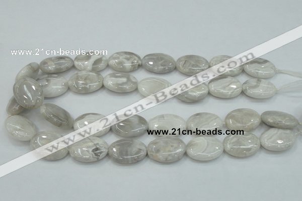 CAB912 15.5 inches 18*25mm oval natural crazy agate beads wholesale