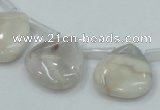 CAB924 20*20mm top-drilled teardrop natural crazy agate beads wholesale