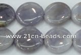 CAB925 15.5 inches 20mm coin natural purple agate beads wholesale