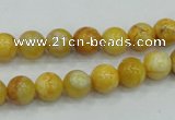 CAB934 15.5 inches 8mm round yellow crazy lace agate beads wholesale