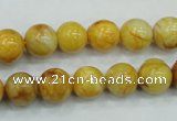 CAB935 15.5 inches 10mm round yellow crazy lace agate beads wholesale