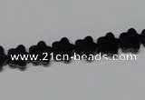 CAB987 15.5 inches 8*8mm star black agate gemstone beads wholesale