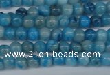 CAB998 15.5 inches 4mm round blue crazy lace agate beads