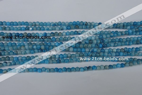 CAB998 15.5 inches 4mm round blue crazy lace agate beads