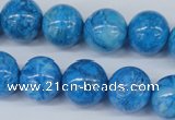 CAB999 15.5 inches 12mm round blue crazy lace agate beads