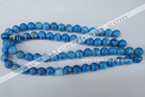 CAB999 15.5 inches 12mm round blue crazy lace agate beads