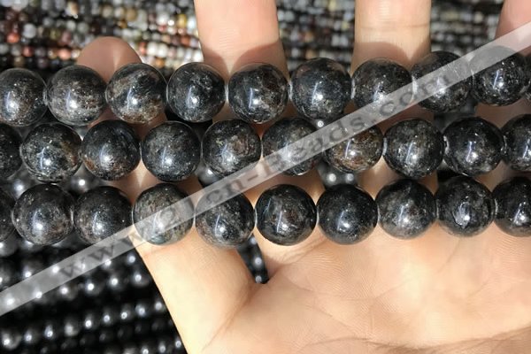 CAE308 15.5 inches 12mm round astrophyllite gemstone beads