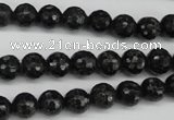 CAE36 15.5 inches 8mm faceted round astrophyllite beads wholesale