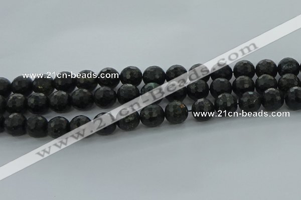 CAE38 15.5 inches 12mm faceted round astrophyllite beads wholesale
