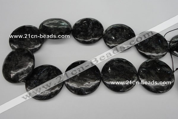 CAE52 15.5 inches 40mm flat round astrophyllite beads wholesale