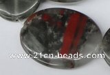 CAF04 15.5 inches 30*40mm oval African bloodstone beads