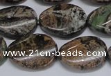 CAF137 15.5 inches 13*18mm twisted oval Africa stone beads