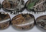 CAF140 15.5 inches 20*30mm twisted oval Africa stone beads