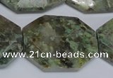 CAF154 15.5 inches 25*35mm faceted octagonal Africa stone beads