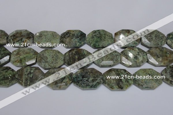 CAF154 15.5 inches 25*35mm faceted octagonal Africa stone beads