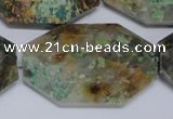 CAF155 15.5 inches 35*45mm faceted octagonal Africa stone beads