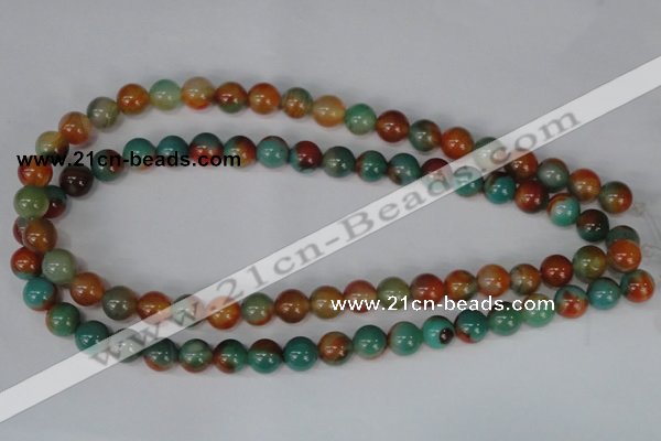 CAG1000 15.5 inches 10mm round rainbow agate beads wholesale