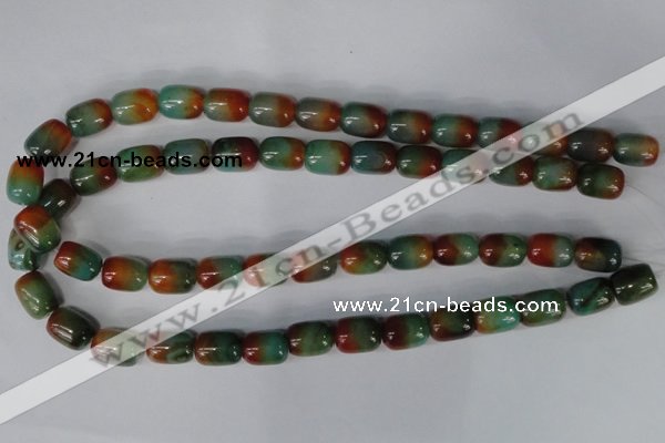 CAG1012 15.5 inches 8*12mm drum rainbow agate beads wholesale