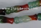 CAG1018 15.5 inches 10*30mm bone rainbow agate beads