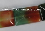 CAG1054 15.5 inches 20*30mm rectangle rainbow agate beads