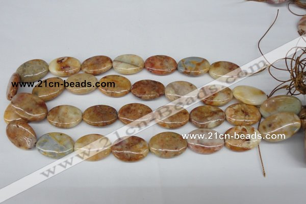 CAG1094 15.5 inches 18*25mm oval Morocco agate beads wholesale