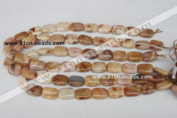 CAG1097 15.5 inches 13*18mm rectangle Morocco agate beads wholesale