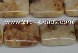 CAG1098 15.5 inches 18*25mm rectangle Morocco agate beads wholesale