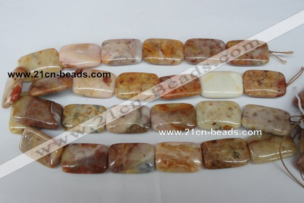 CAG1099 15.5 inches 20*30mm rectangle Morocco agate beads wholesale