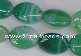 CAG1265 15.5 inches 13*18mm oval line agate gemstone beads