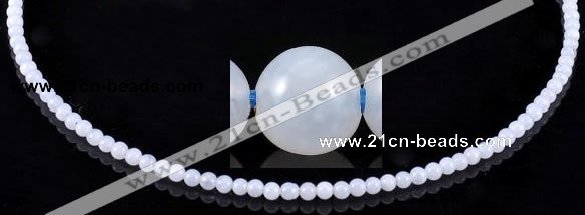 CAG127 Smooth round 3mm blue lace agate gemstone beads wholesale