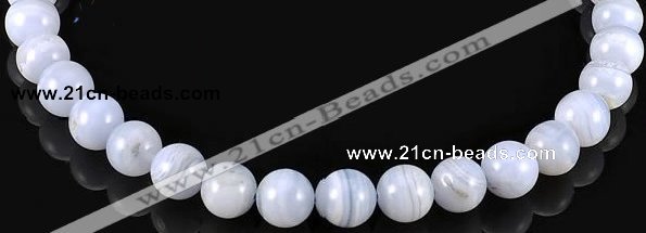 CAG130 12mm round blue lace agate gemstone beads Wholesale