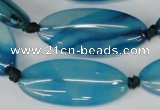 CAG1301 15.5 inches 15*35mm marquise line agate gemstone beads