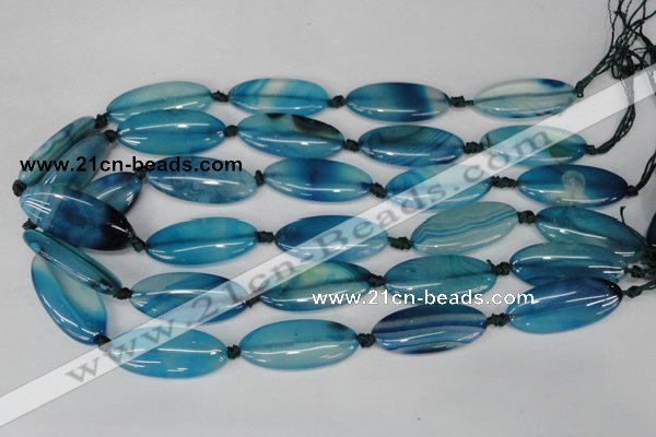 CAG1301 15.5 inches 15*35mm marquise line agate gemstone beads