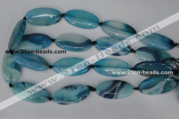 CAG1302 15.5 inches 20*38mm marquise line agate gemstone beads