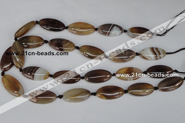 CAG1320 15.5 inches 15*30mm marquise line agate gemstone beads