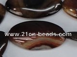 CAG1322 15.5 inches 20*38mm marquise line agate gemstone beads