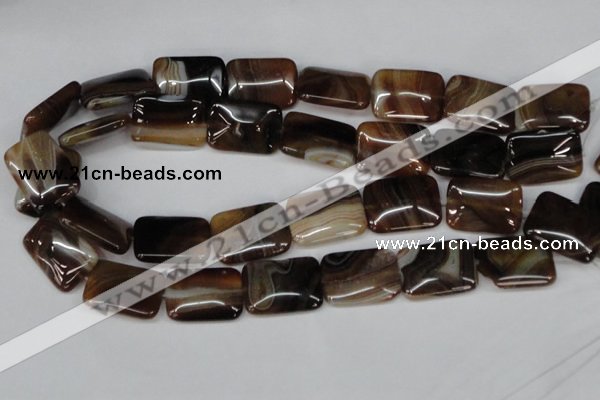 CAG1325 15.5 inches 18*25mm rectangle line agate gemstone beads