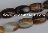 CAG1331 15.5 inches 10*15mm drum line agate gemstone beads