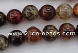 CAG1441 15.5 inches 12mm round dragon veins agate beads