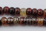 CAG1444 15.5 inches 8*12mm rondelle dragon veins agate beads